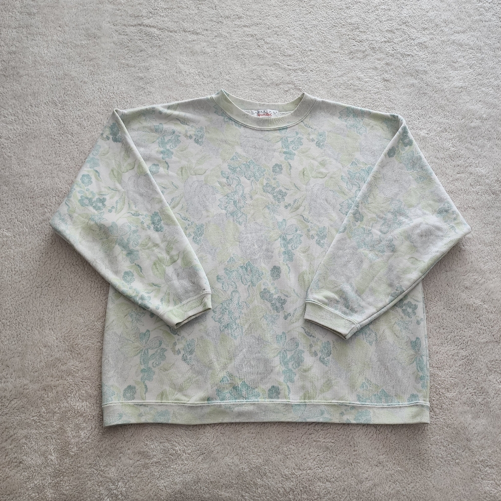 Vintage 90s Cambridge Sports Club Floral Sweater, Women's Size Medium - GUC